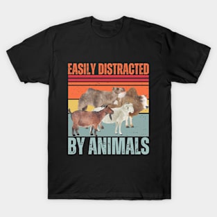 easily distracted by animals T-Shirt